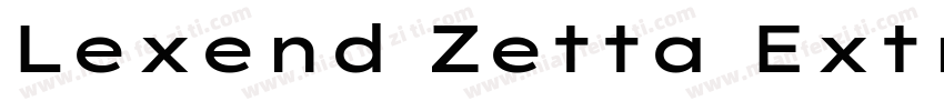 Lexend Zetta ExtraBold字体转换